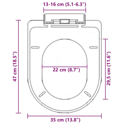 Copriwater Ammortizzato a Sgancio Rapido Nero