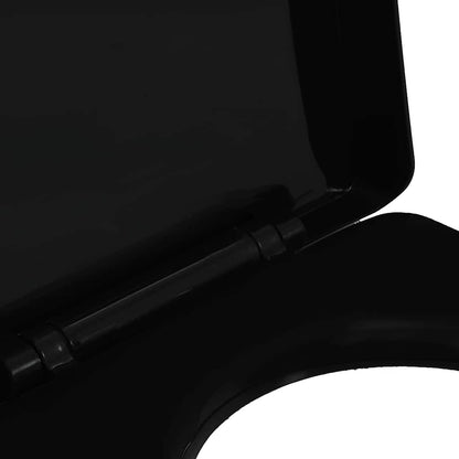 Black Quick Release Cushioned Toilet Seat