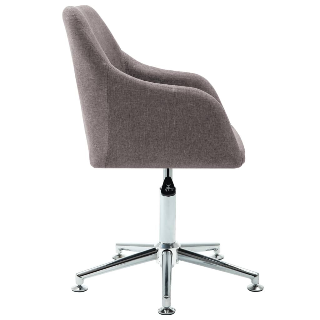 Sedie da Pranzo Girevoli 2 pz Tortora in Tessuto | homemem39