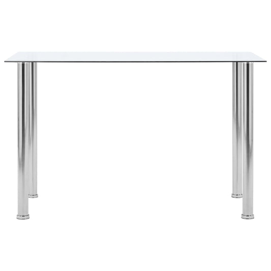 Tavolo da Pranzo Trasparente 120x60x75cm Vetro Temperato | homemem39
