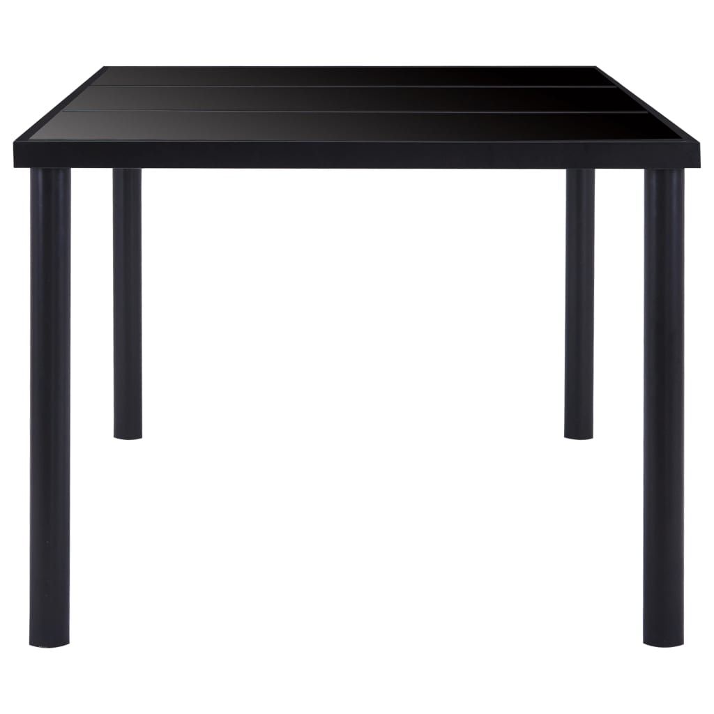 Tavolo da Pranzo Nero 160x80x75 cm in Vetro Temperato | homemem39