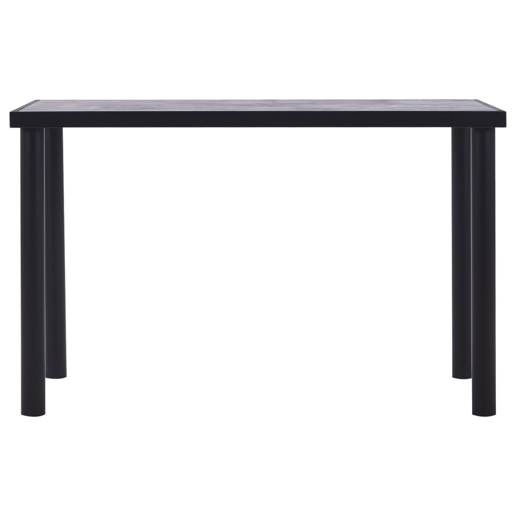 Tavolo da Pranzo Nero e Grigio Cemento 120x60x75 cm in MDF | homemem39