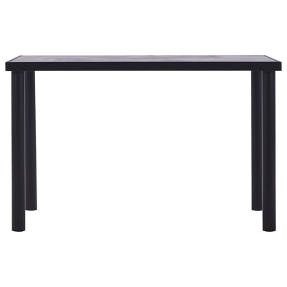 Tavolo da Pranzo Nero e Grigio Cemento 120x60x75 cm in MDF | homemem39