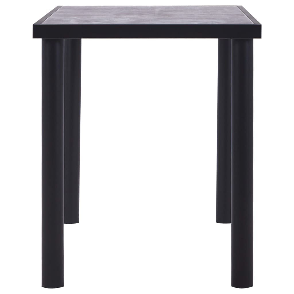 Tavolo da Pranzo Nero e Grigio Cemento 120x60x75 cm in MDF | homemem39