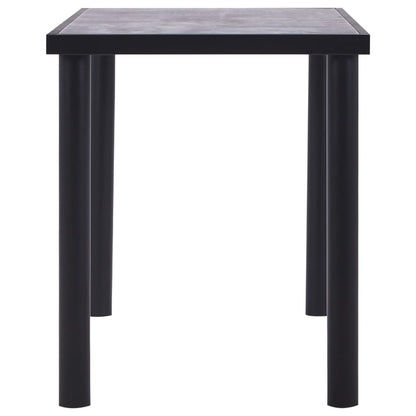 Tavolo da Pranzo Nero e Grigio Cemento 120x60x75 cm in MDF | homemem39