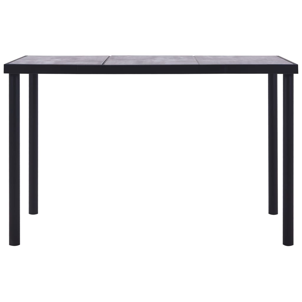 Tavolo da Pranzo Nero e Grigio Cemento 160x80x75 cm in MDF | homemem39