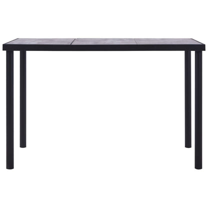 Tavolo da Pranzo Nero e Grigio Cemento 160x80x75 cm in MDF | homemem39