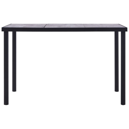 Tavolo da Pranzo Nero e Grigio Cemento 160x80x75 cm in MDF | homemem39
