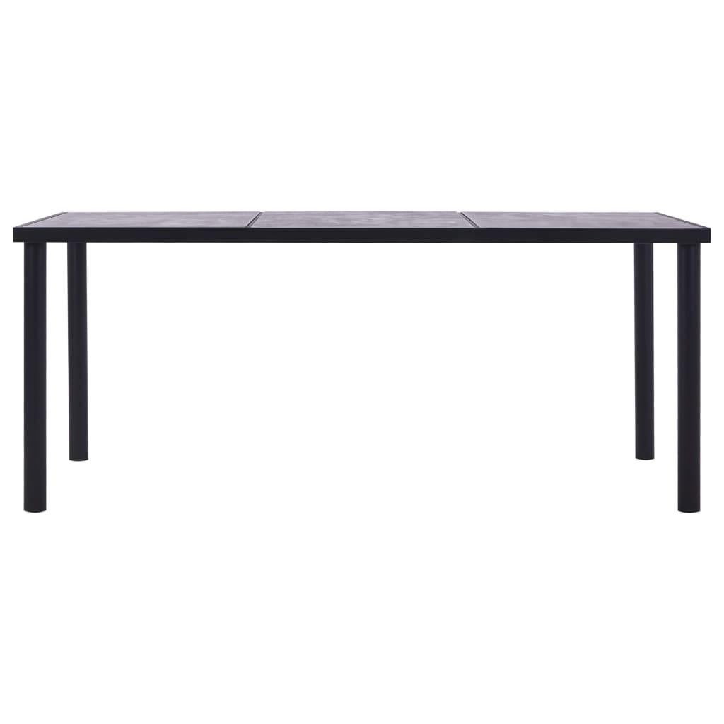Tavolo da Pranzo Nero e Grigio Cemento 200x100x75 cm in MDF | homemem39
