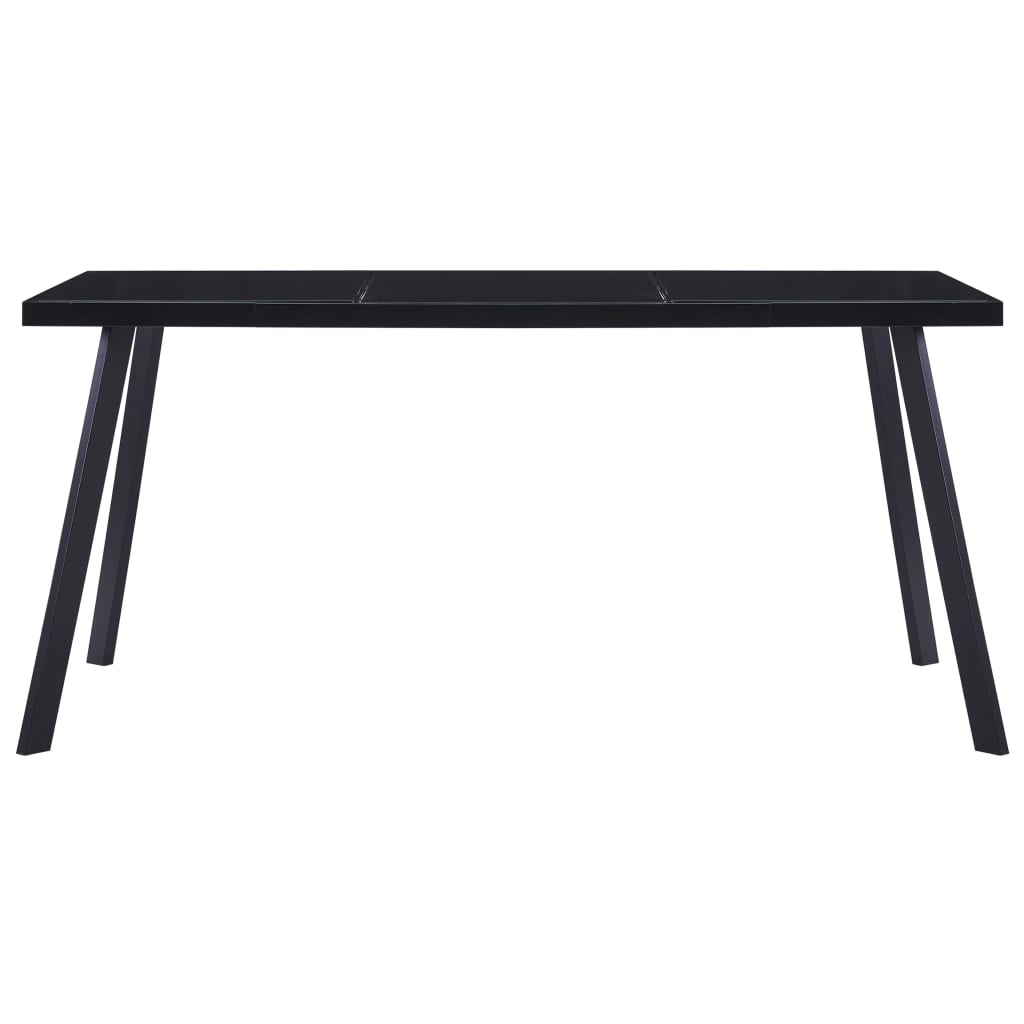 Tavolo da Pranzo Nero 180x90x75 cm in Vetro Temperato | homemem39