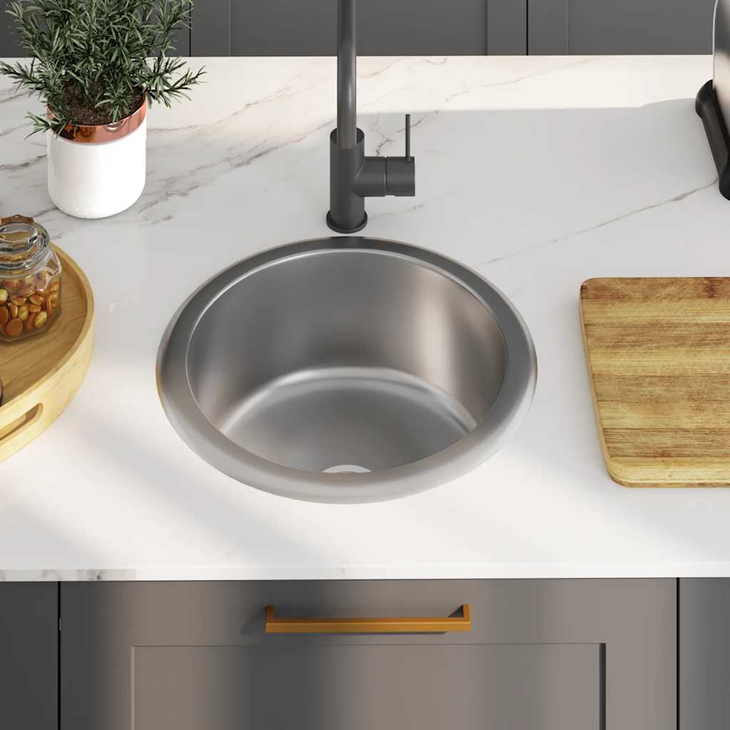 Lavello da Cucina con Filtro e Sifone in Acciaio Inox | homemem39