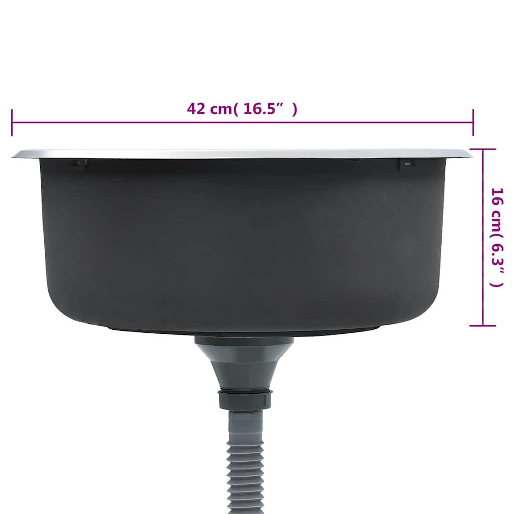 Lavello da Cucina con Filtro e Sifone in Acciaio Inox | homemem39