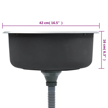 Lavello da Cucina con Filtro e Sifone in Acciaio Inox | homemem39