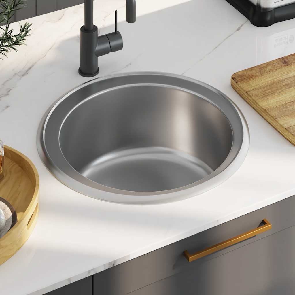 Lavello da Cucina con Filtro e Sifone in Acciaio Inox | homemem39