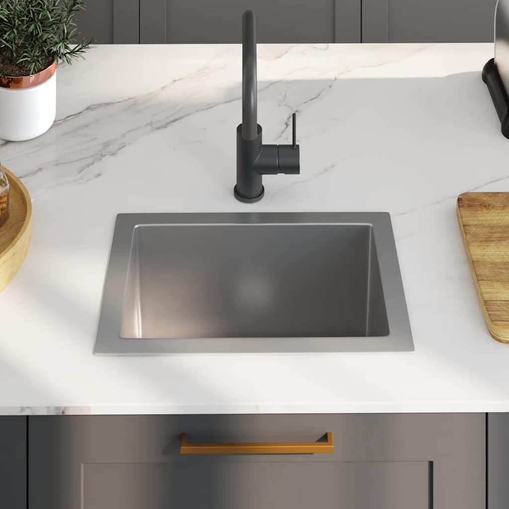 Lavello da Cucina Lavorato a Mano in Acciaio Inox | homemem39