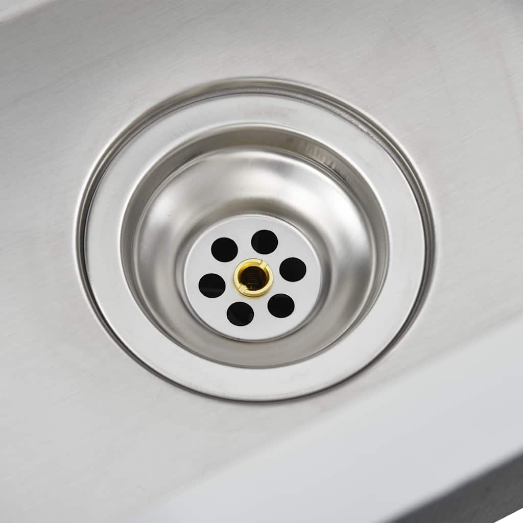 Lavello da Cucina Lavorato a Mano in Acciaio Inox | homemem39