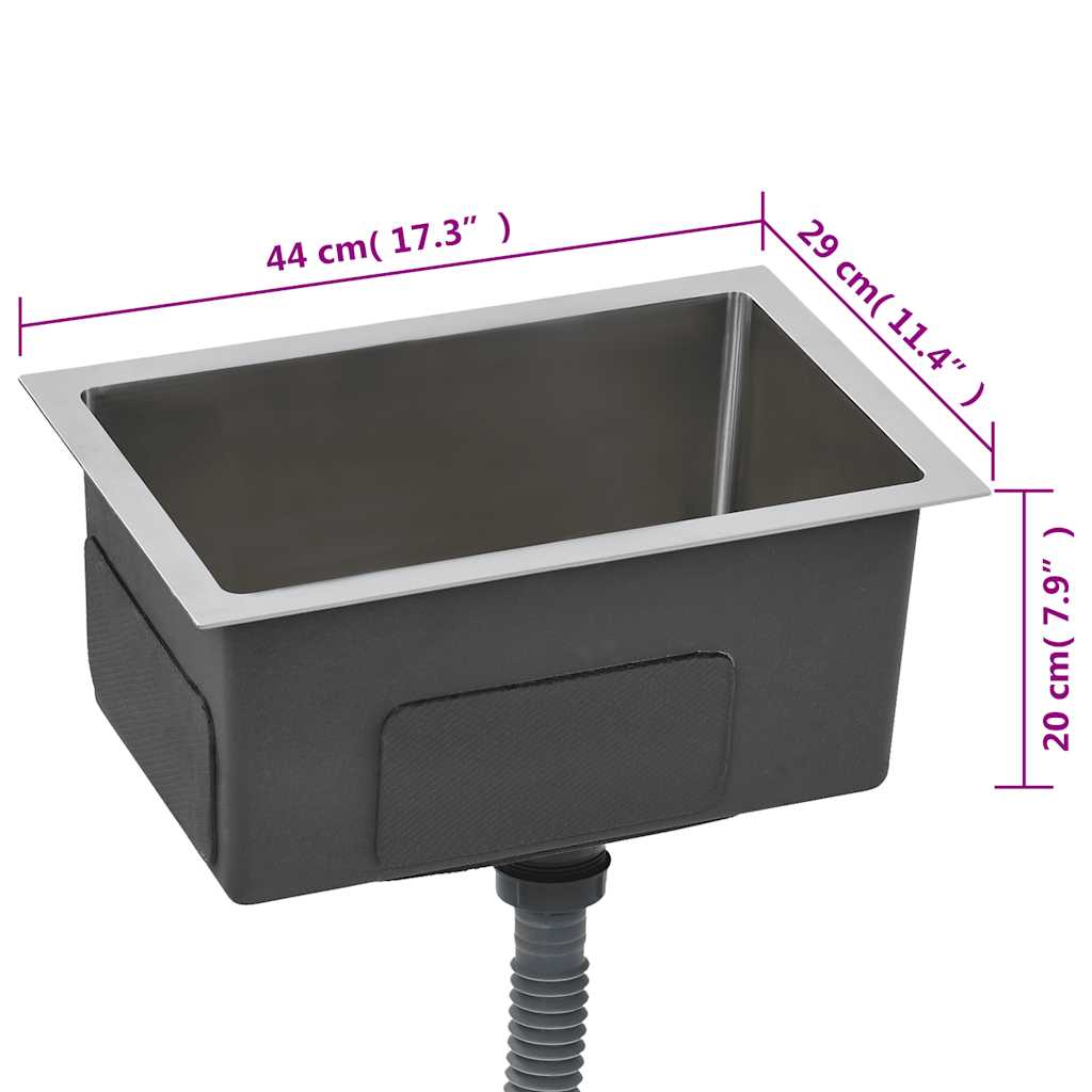 Lavello da Cucina Lavorato a Mano in Acciaio Inox | homemem39