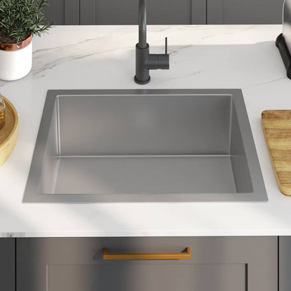 Lavello da Cucina Lavorato a Mano con Filtro in Acciaio Inox | homemem39