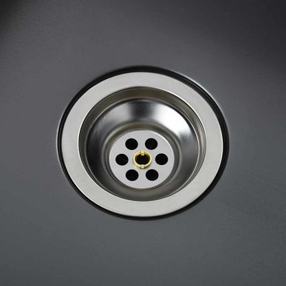 Lavello da Cucina Lavorato a Mano Nero in Acciaio Inox | homemem39