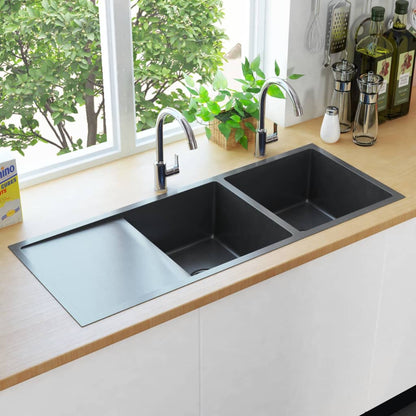 Handmade Black Stainless Steel Kitchen Sink