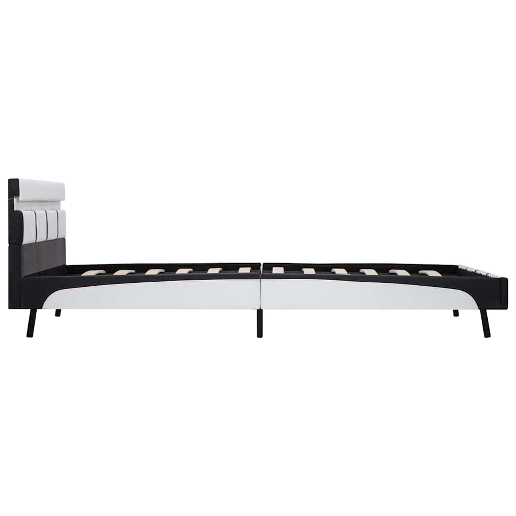 Giroletto con LED senza Materasso Bianco 140x200 cm Similpelle