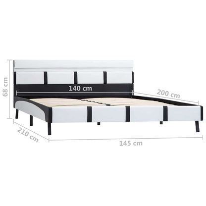 Giroletto con LED senza Materasso Bianco 140x200 cm Similpelle