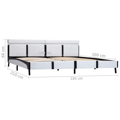 Giroletto con LED senza Materasso Bianco 180x200 cm