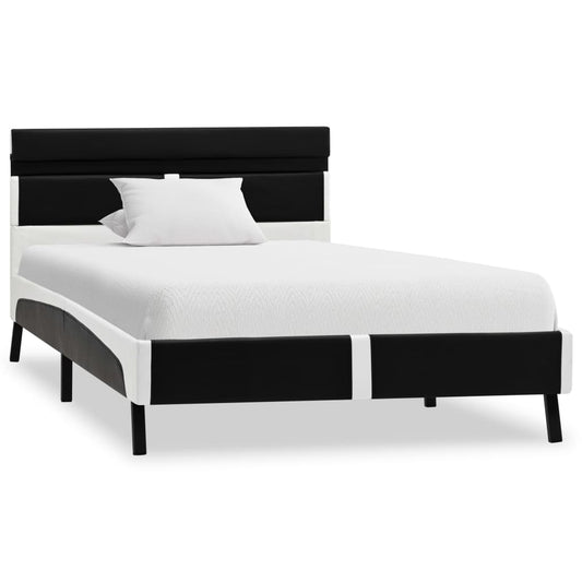 Giroletto con LED senza Materasso Nero in Similpelle 90x200 cm | homemem39