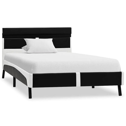 Giroletto con LED senza Materasso Nero in Similpelle 90x200 cm
