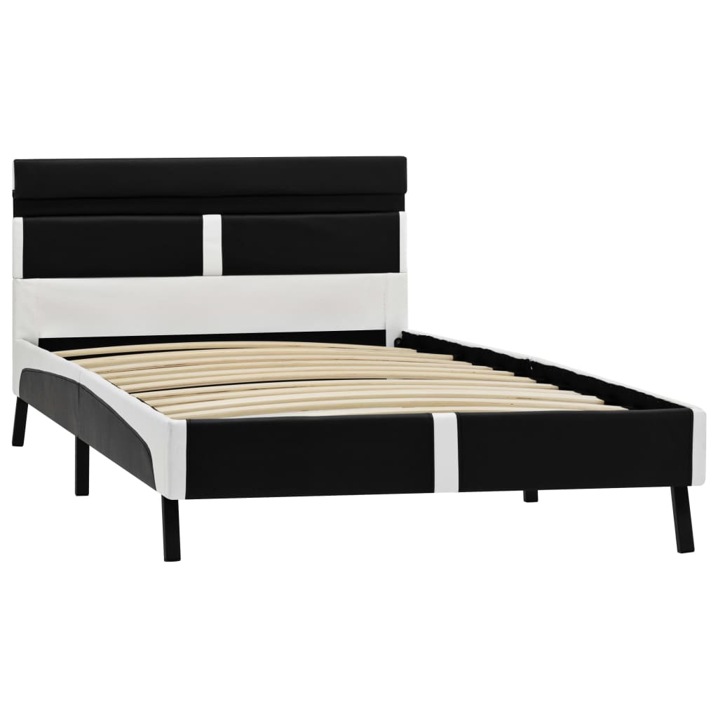 Giroletto con LED senza Materasso Nero in Similpelle 90x200 cm