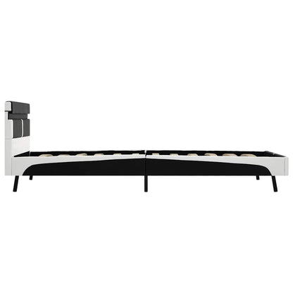 Giroletto con LED senza Materasso Nero in Similpelle 90x200 cm