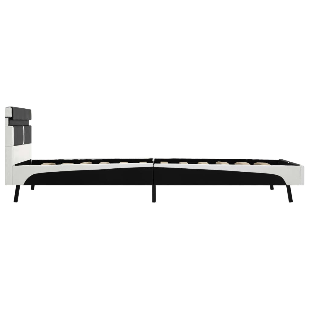 Giroletto con LED senza Materasso Nero in Similpelle 90x200 cm