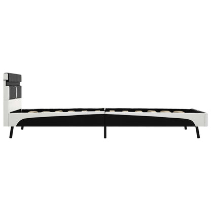 Giroletto con LED senza Materasso Nero in Similpelle 90x200 cm