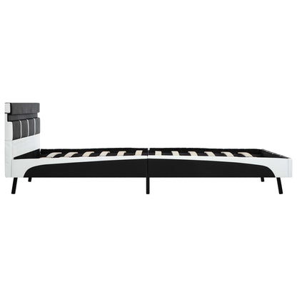 Giroletto con LED senza Materasso Nero 140x200 cm Similpelle