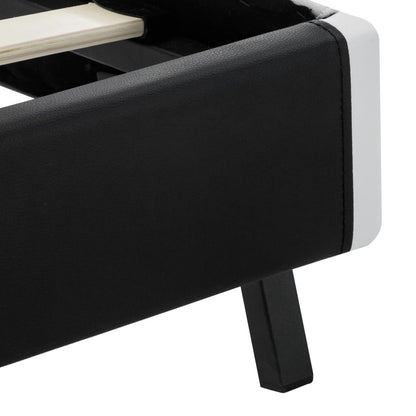 Giroletto con LED senza Materasso Nero 140x200 cm Similpelle | homemem39