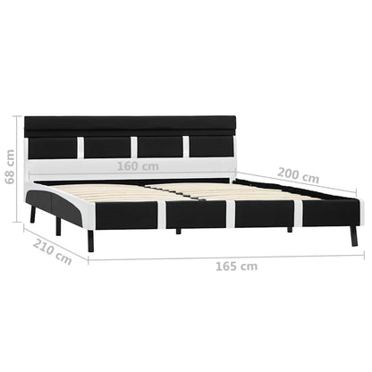 Giroletto con LED Nero in Similpelle 160x200 cm