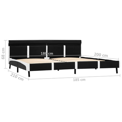 Giroletto con LED Nero in Similpelle 180x200 cm