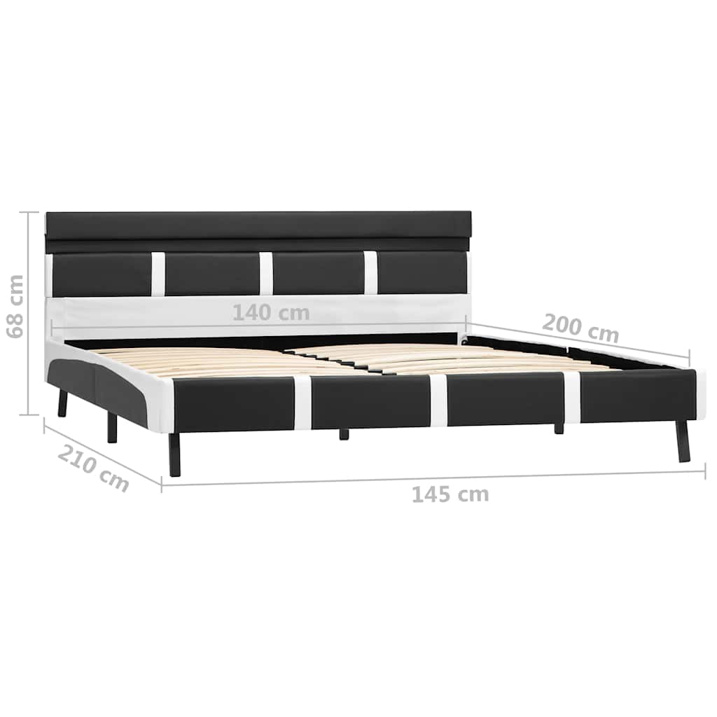 Giroletto con LED senza Materasso Grigio Similpelle 140x200 cm