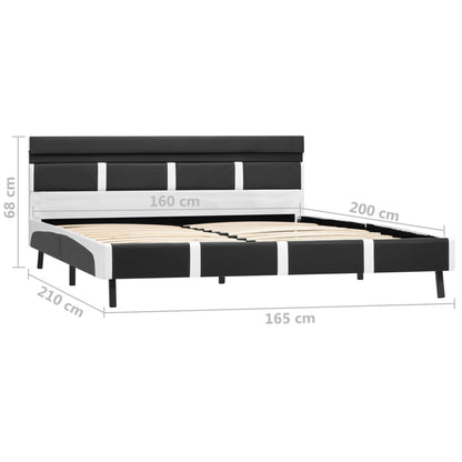 Giroletto con LED Bianco in Similpelle 160x200 cm | homemem39
