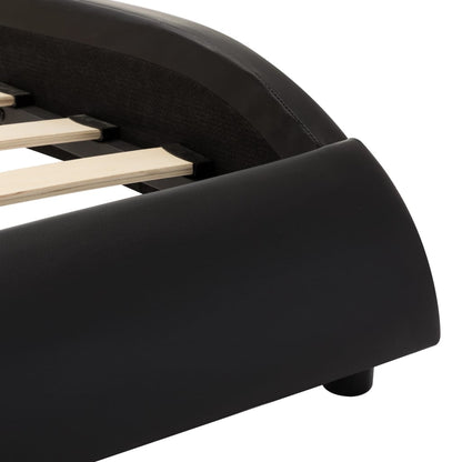 Giroletto con LED senza Materasso Nero e Bianco 180x200 cm