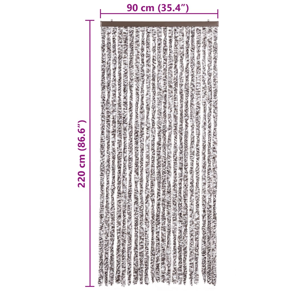 Zanzariera Marrone e Beige 90x220 cm Ciniglia - homemem39