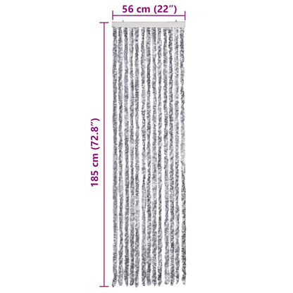 Zanzariera Bianca e Grigia 56x185 cm Ciniglia