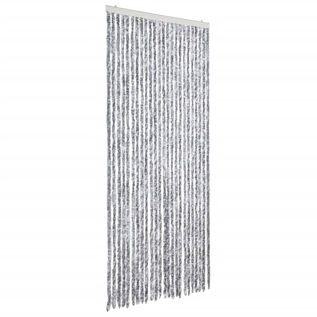 Zanzariera Bianco e Grigio 100x220 cm Ciniglia - homemem39
