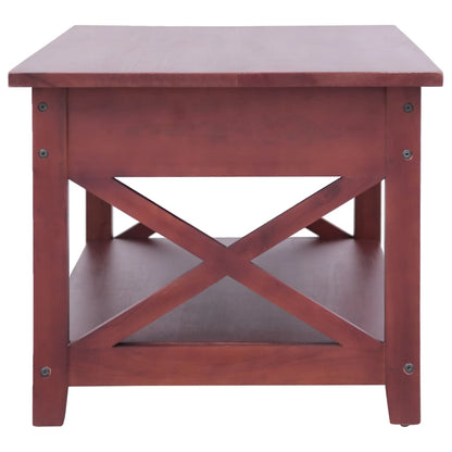 Tavolino da Salotto Marrone 100x55x46 cm Legno Massello Mogano