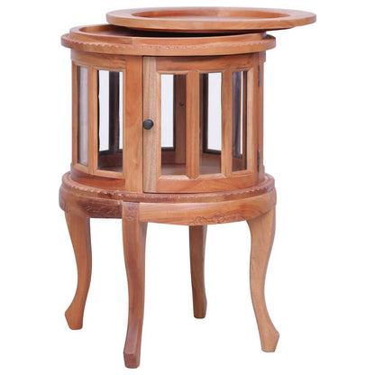 Mobile con Vetrina Naturale 50x50x76 cm in Mogano Massello - homemem39