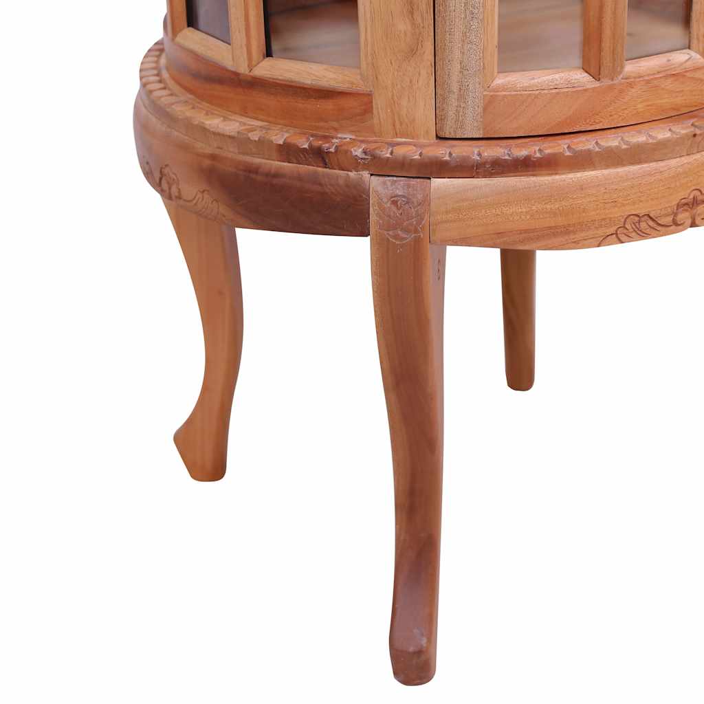 Mobile con Vetrina Naturale 50x50x76 cm in Mogano Massello - homemem39