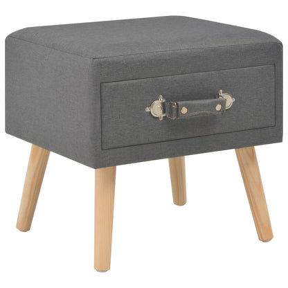 Comodini Grigio Scuro 2 pz 40x35x40 cm in Tessuto | homemem39