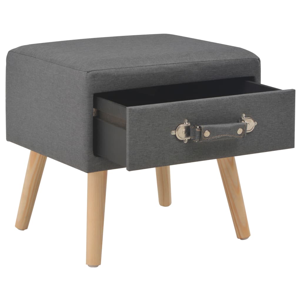 Comodini Grigio Scuro 2 pz 40x35x40 cm in Tessuto - homemem39