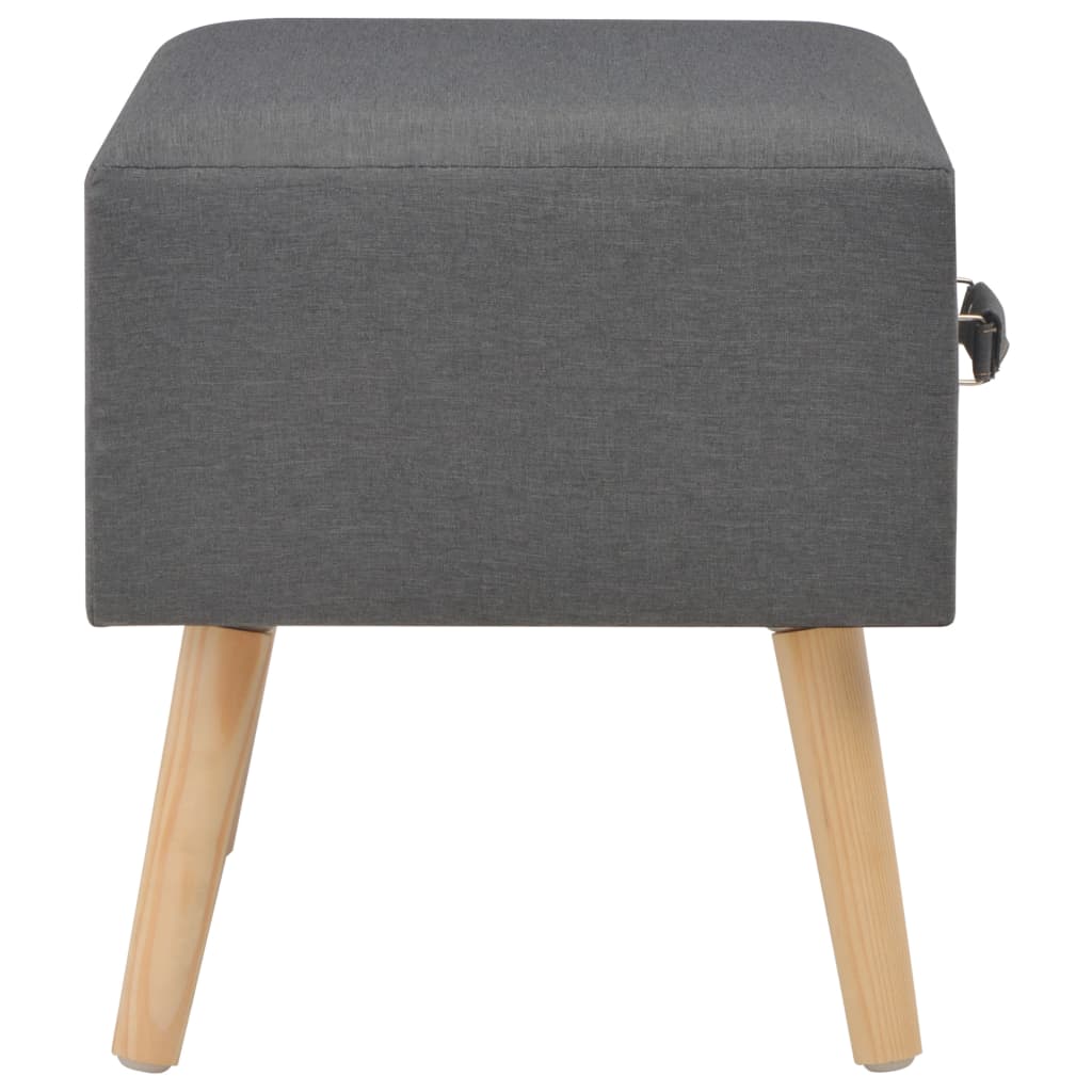 Comodini Grigio Scuro 2 pz 40x35x40 cm in Tessuto | homemem39