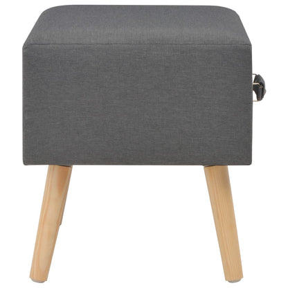 Comodini Grigio Scuro 2 pz 40x35x40 cm in Tessuto | homemem39